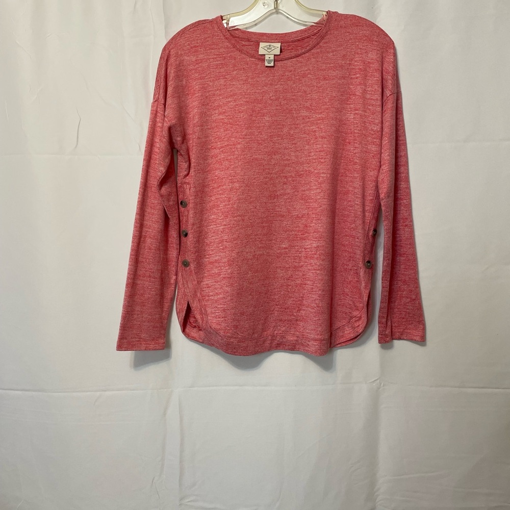 St. John's Bay Long Sleeve Top Pink Women’s Medium